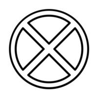 No stopping icon Line Icon Design vector