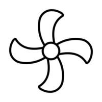 Fan Line Icon Design vector