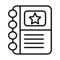 Notebook Line Icon Design vector