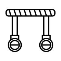 Gymnastic Ring Line Icon Design vector