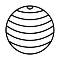 Yoga Ball Line Icon Design vector