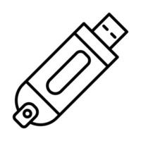 Usb Line Icon Design vector