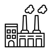 Factory Line Icon Design vector