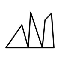 montañas línea icono diseño vector