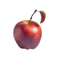 Red apple withered isolated on transparent background png
