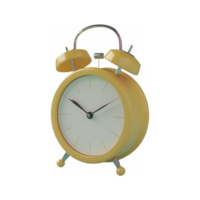 3d alarm clock isolated on transparent background png
