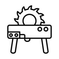 Table saw Line Icon Design vector