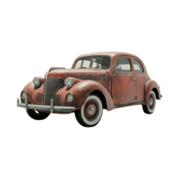 Antique old car isolated vintage sport car cut out isolated on transparent background png