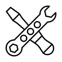Tool Line Icon Design vector