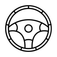 Steering wheel Line Icon Design vector