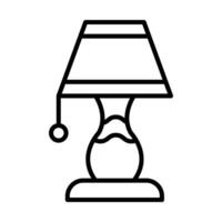 Table Lamp Line Icon Design vector