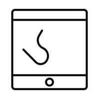 Tablet Line Icon Design vector