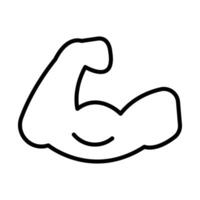 Muscle Line Icon Design vector