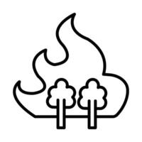 Wildfire Line Icon Design vector