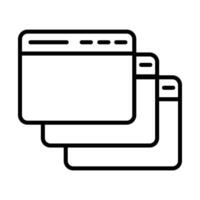 Tabs Line Icon Design vector