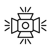 Studio lighting Line Icon Design vector