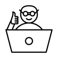 Lecturer Line Icon Design vector