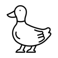 Duck Line Icon Design vector