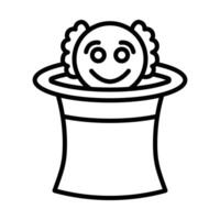 Magic trick Line Icon Design vector