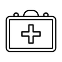 First aid kit Line Icon Design vector