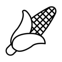 Corn Line Icon Design vector