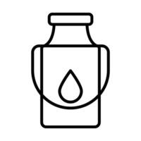 Milk tank Line Icon Design vector