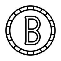 bitcoin línea icono diseño vector