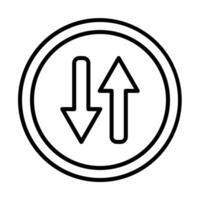 Give way Line Icon Design vector