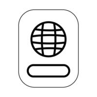 Passport Line Icon Design vector