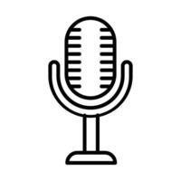 Microphone Line Icon Design vector