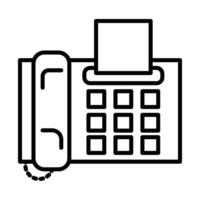 Fax machine Line Icon Design vector
