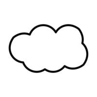 Cloud Line Icon Design vector
