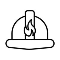 Helmet Line Icon Design vector