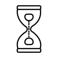 reloj de arena línea icono diseño vector