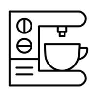 café máquina línea icono diseño vector