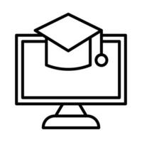 Online learning Line Icon Design vector