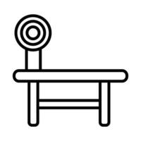 Bench Press Line Icon Design vector