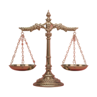 Scales of justice isolated on transparent background png