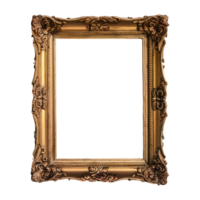 leer Antiquität Gold Bild Rahmen isoliert auf transparent Hintergrund png