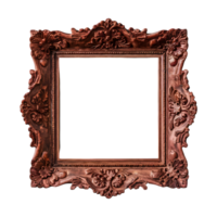 Classic frame skillfully carved isolated on transparent background png