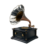 gramophone ancien la musique joueur isolé sur transparent Contexte png