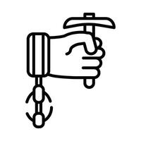 Forced labour Line Icon Design vector