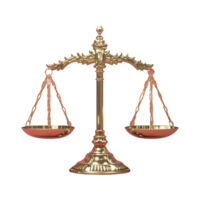 Scales of justice isolated on transparent background png