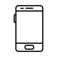 diseño de icono de línea de teléfono móvil vector