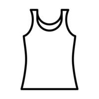 sleeveless Shirt Line Icon Design vector