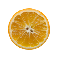 Orange mit Schnitt im Hälfte isoliert auf transparent Hintergrund png