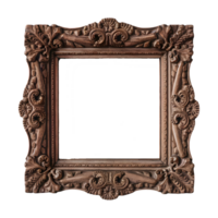 Classic frame skillfully carved isolated on transparent background png