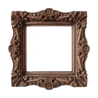 Classic frame skillfully carved isolated on transparent background png