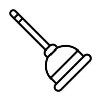 Plunger Line Icon Design vector