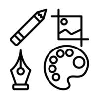 Tools Line Icon Design vector